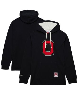Mitchell & Ness - Men's Black Ohio State Buckeyes Lightweight Thermal Pullover Hoodie