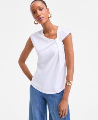 I.N.C. International Concepts - Women's Twist-Front Cotton Tank Top
