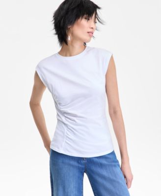 I.N.C. International Concepts - Women's Side-Cinched Cotton Tank Top