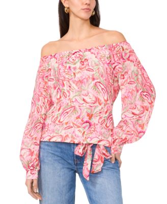 Vince Camuto - Women's Floral-Print Off-The-Shoulder Top