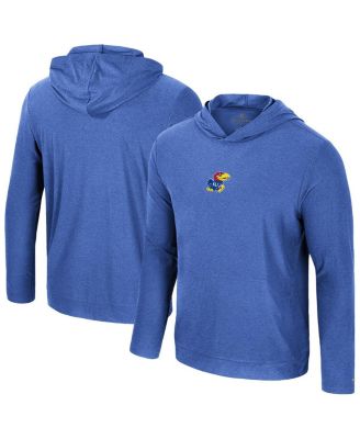 Colosseum - Men's Royal Kansas Jayhawks Long Sleeve Hoodie T-Shirt