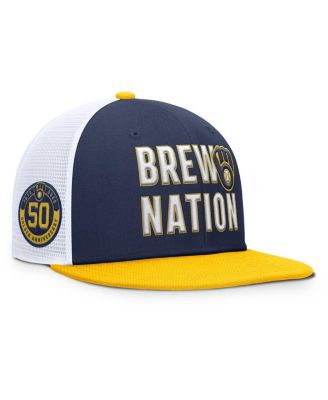 Nike - Men's Navy Milwaukee Brewers Pro Trucker Snapback Hat