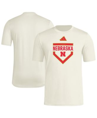 adidas - Men's Cream Nebraska Huskers Home Plate Pre-Game T-Shirt