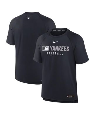Nike - Men's Navy New York Yankees Authentic Collection Pregame Raglan Performance T-Shirt