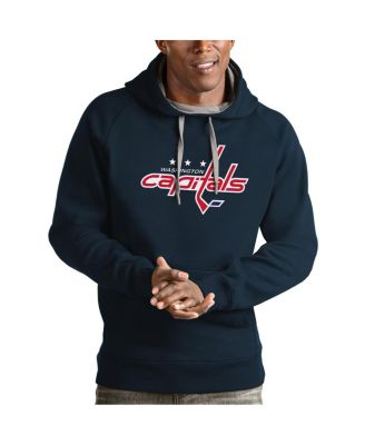 Antigua - Men's Navy Washington Capitals Logo Victory Pullover Hoodie