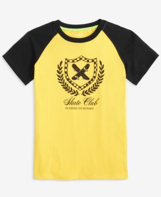 Epic Threads - Big Boys Colorblocked Raglan-Sleeve Skate Club T-Shirt