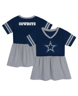 Outerstuff - Preschool Girls Navy Dallas Cowboys Stadium Lights Fashion Jersey Dress