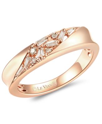 Le Vian - Nude Diamond Baguette & Round Scatter Cluster Ring (1/6 ct. t.w.) in 14k Rose Gold