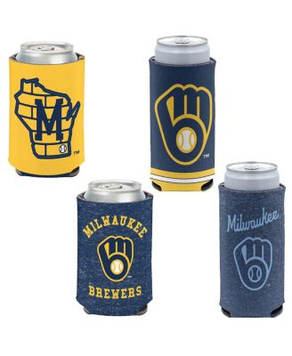 Wincraft - Milwaukee Brewers Slim 12oz. Can Cooler 4-Pack Set