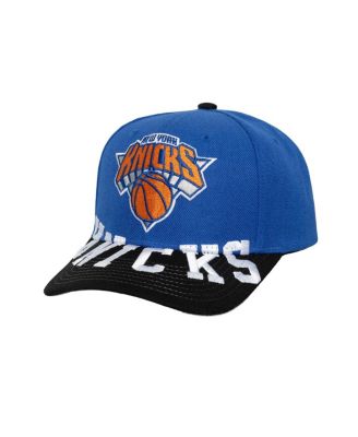 Mitchell & Ness - Men's Blue/Black New York Knicks Underarch Two-Tone Pro Crown Snapback Hat