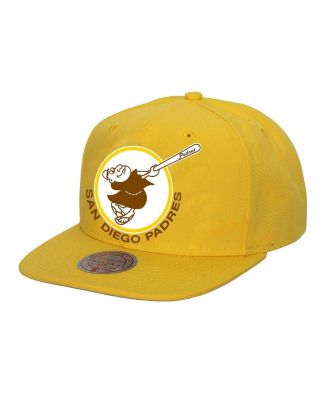 Mitchell & Ness - Men's Gold San Diego Padres Cooperstown Collection Basic Flip Snapback Hat