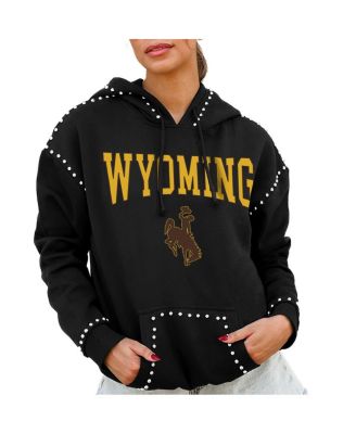 Gameday Couture - Women's Black Wyoming Cowboys Studded Pullover Hoodie