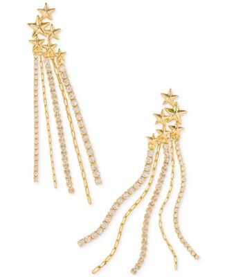 Kendra Scott - Gold-Tone Pav&eacute; Star & Multistrand Cassidy Statement Earrings