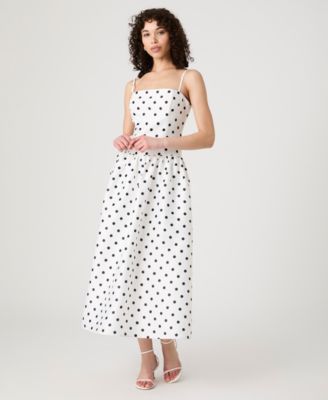French Connection - Women's Strappy Polka Dot Midi Dress