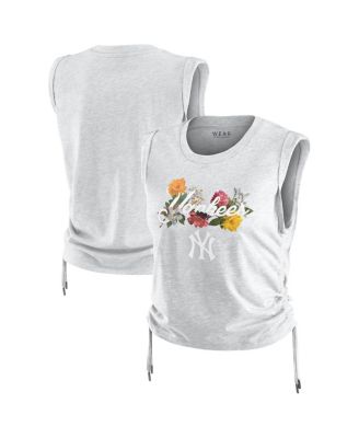 WEAR by Erin Andrews - Women's Heather Gray New York Yankees Cinched Tank Top