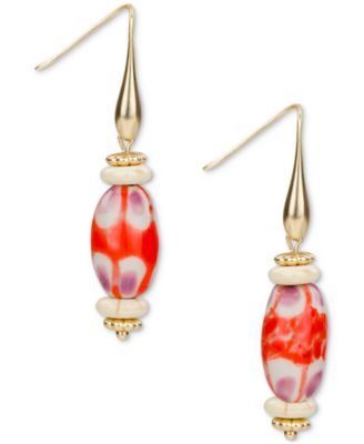 Patricia Nash - Gold-Tone Mixed Bead Drop Earrings