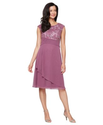Alex Evenings - Petite Stretch Tulle A-Line Dress