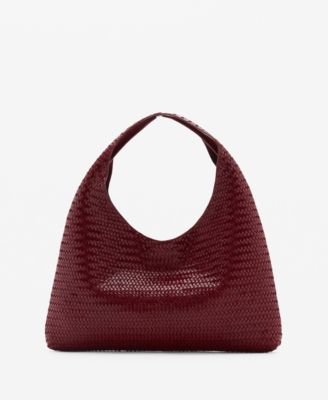 MANGO - Women's Braided Leather Shoulder Bag