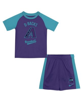 Nike - Little Boys and Girls 2-Piece Court Purple Arizona Diamondbacks 2025 City Connect T-Shirt  Shorts Set