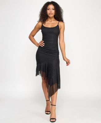 KATIA RAE - Juniors' Asymmetrical-Hem Fit & Flare Dress