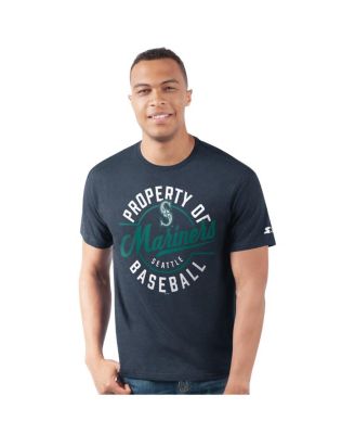 Starter - Men's Navy Seattle Mariners Prime Time Property Of T-Shirt