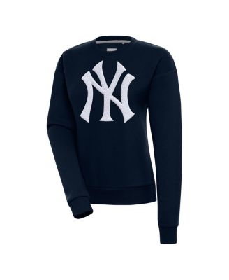 Antigua - Women's Navy New York Yankees Victory Chenille Pullover Sweatshirt