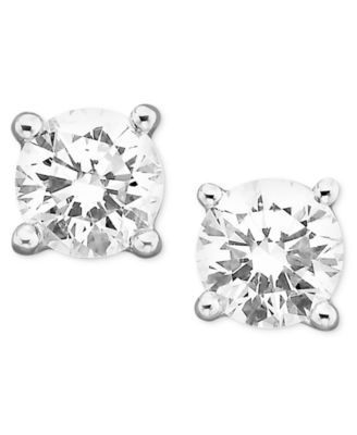 Macy's - Diamond Stud Earrings (1/4 to 1 1/2 ct. t.w.) in 18k White Gold