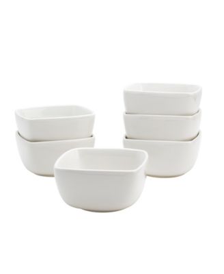 Tabletops Gallery - Classic Square Cereal Bowls, Set of 6
