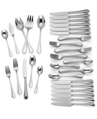 Lenox - Chelsea Muse 65-Pc. 18/10 Stainless Steel Flatware Set, Service for 12, Created for Macy's