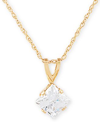 Macy's - Swarovski Cubic Zirconia 18" Pendant Necklace in 14k Gold