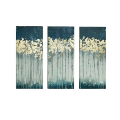 Madison Park - Midnight Forest 3-Pc. Gel/Foil-Embellished Canvas Print Set