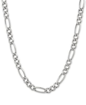 Macy's - Figaro Link 18" Chain Necklace in Sterling Silver