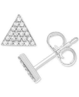 Macy's - Diamond Pav&eacute; Triangle Stud Earrings (1/10 ct. t.w.)