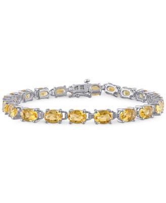 Macy's - Citrine Oval Link Bracelet (14-3/4 ct. t.w.) in Sterling Silver
