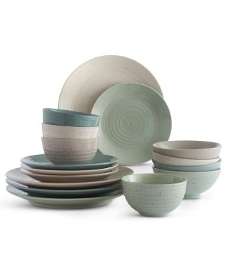 Sango - Siterra Mixed Speckled 16-Pc. Dinnerware Set