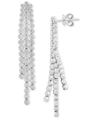 EFFY Collection - Diamond Triple Strand Drop Earrings (1-1/4 ct. t.w.) in 14k White Gold