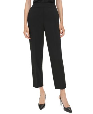 Calvin Klein - Women's Elastic-Back Ankle Pants