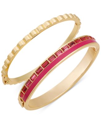On 34th - Gold-Tone 2-Pc. Set Stone & Enamel Bangle Bracelet