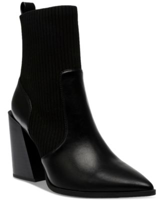 Wild Pair - Trinityy Pointed-Toe Pull-On Knit Dress Booties