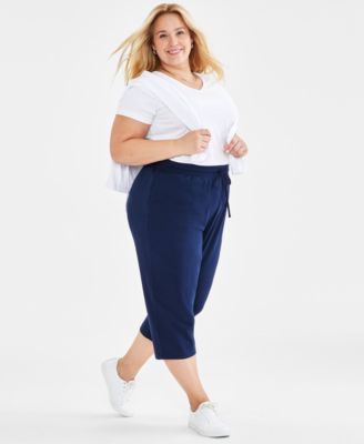 Style & Co - Plus Size Solid Knit Capri Pants