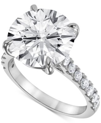 Badgley Mischka - Certified Lab Grown Diamond Solitaire Plus Engagement Ring (7-1/2 ct. t.w.) in 14k White Gold