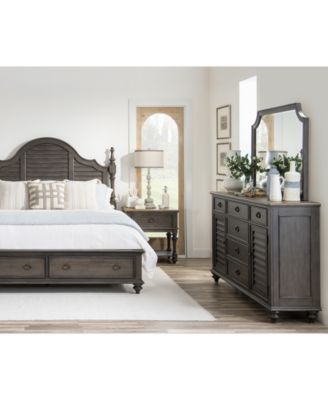 Furniture - Mandeville 3pc Bedroom Set (Louvered Queen Storage Bed + Louvered Dresser + 1-Drawer Nightstand)