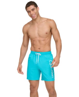 Calvin Klein - Men's Core Logo-Print 7" Volley Swim Trunks