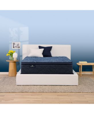 Serta - Perfect Sleeper Cobalt Calm 14" Firm Pillow Top Mattress Set, Queen Split