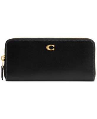 COACH - Slim Accordion Leather Zip-Around Wallet