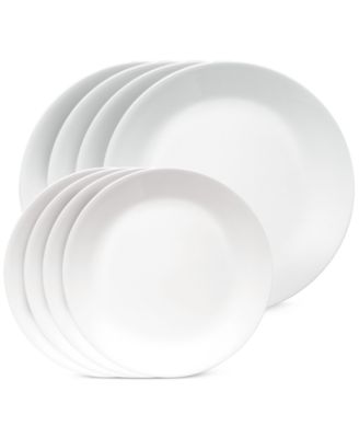 Corelle - Vitrelle Shimmering White Plates, Set of 8