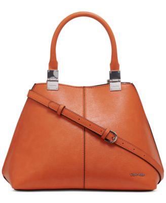 Calvin Klein - Granite Small Faux Leather Satchel
