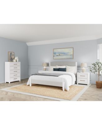 Furniture - Catriona 3pc Bedroom Set (King Upholstered Bed, Chest, 2-Drawer Nightstand)