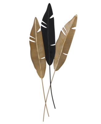 Rosemary Lane - Gold Metal Leaf Wall Decor 24" x 1" x 53"