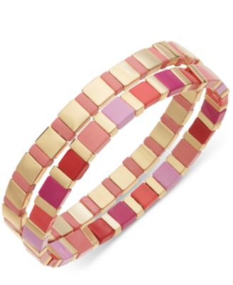 On 34th - 2-Pc. Set Beaded Stretch Bracelets
